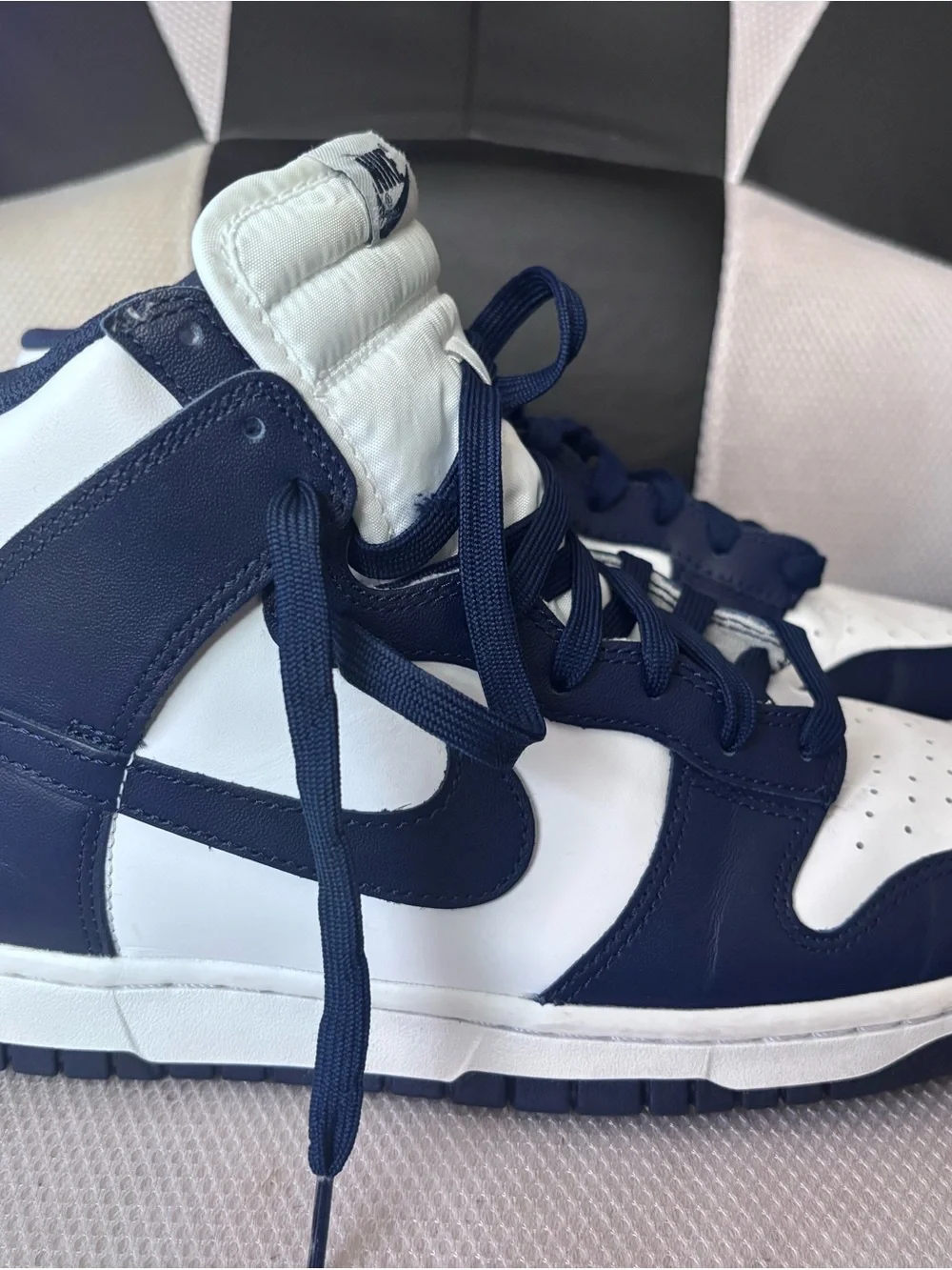 Nike Men’s High-Top Sneakers - Navy & White